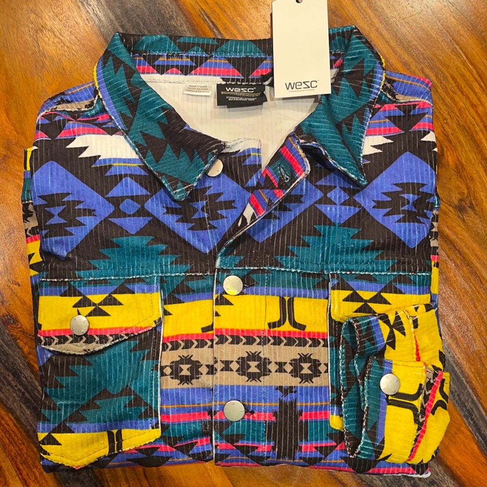WESC Cord Trucker Blanket Print( Gorgeous Unisex Multi Color Jacket